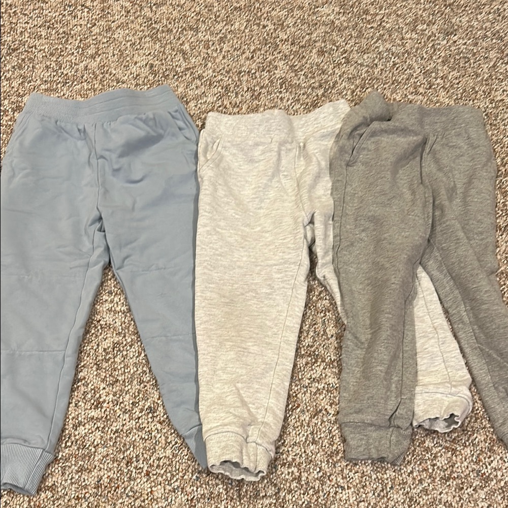 Little Sleepies Kids Jogger Pants - Blue, Light Gray & Gray